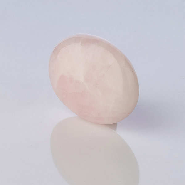 Handschmeichler Stein aus Rosenquarz oval